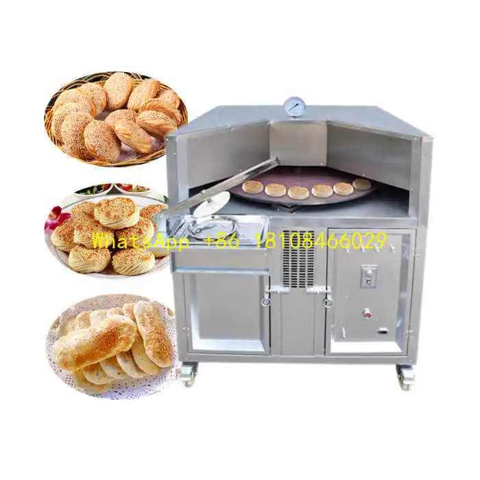 

Powered New 220V for Bakery for Making Corn Pancakes Automatic Stainless Steel Pancake Maker Rotary Temperature Control Gas