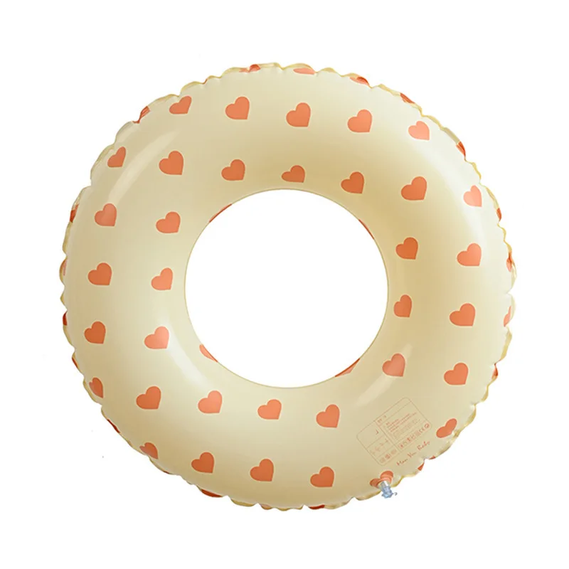 Verdikte Kids Denemarken Retro Gestreepte Zwemring Olijf Opblaasbare Baby Arm Float Hartvormige Drijvende Ring