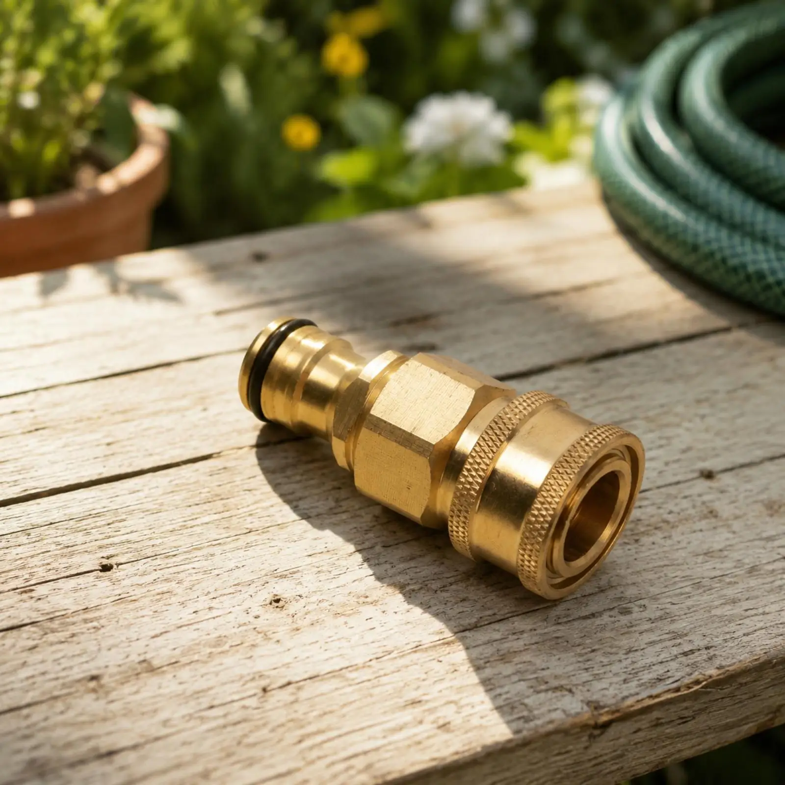 No-Delay-Link Adapter Fitting Brass Pressure Washer Hose Adapter Machined Water