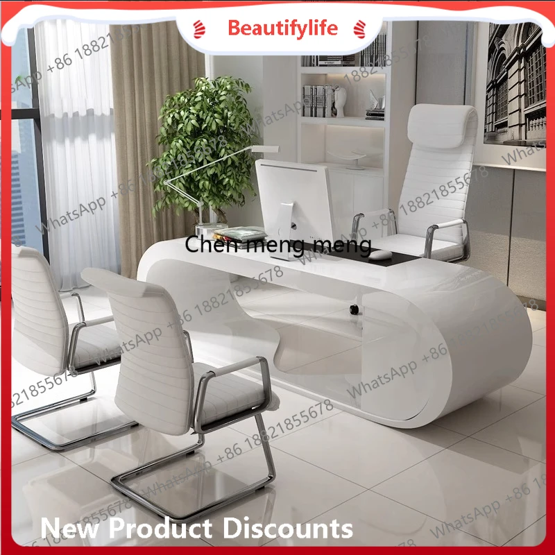 

a48 Простой креативный компьютерный стол, белая стойка регистрации, квартира, бар, настольный компьютерный стол, новая модель