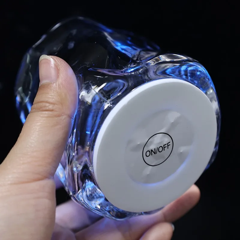 LED Coaster Sticker Luminous Drinking Glass Cup Pads Lamp Colorful Glowing Wine Bottle Mats Bar Cocktail Drink Cups Mats Sticker