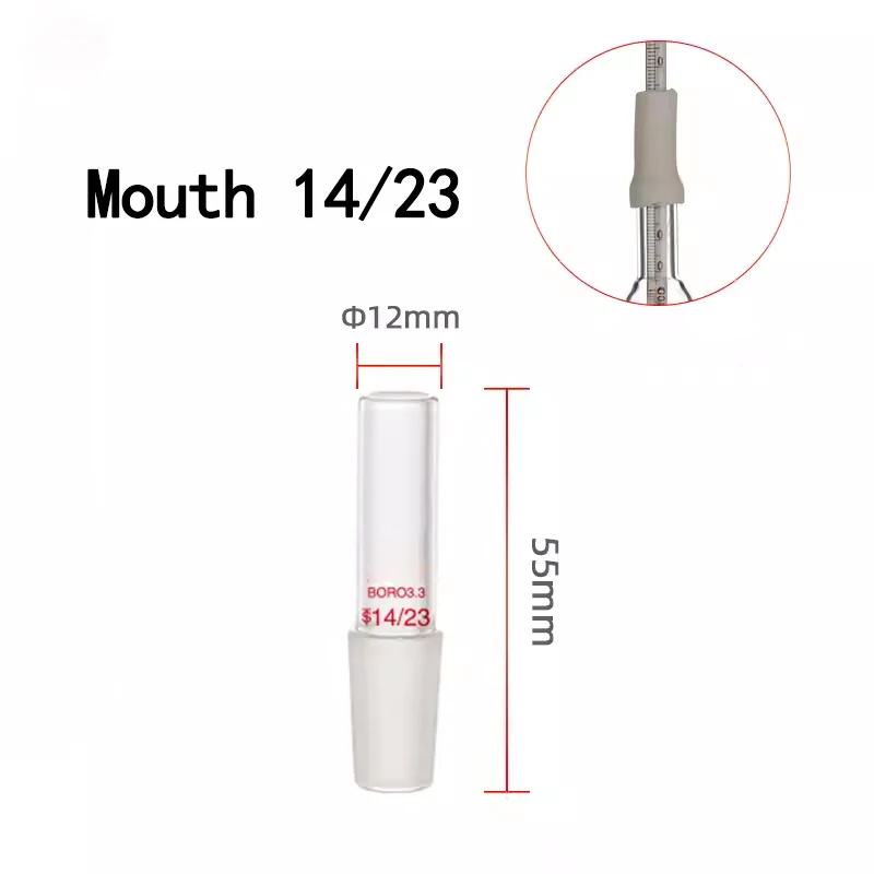 Stirrer sleeve standard mouth 14-29mm insertable thermometer flask condenser tube volumetric flask reagent bottle