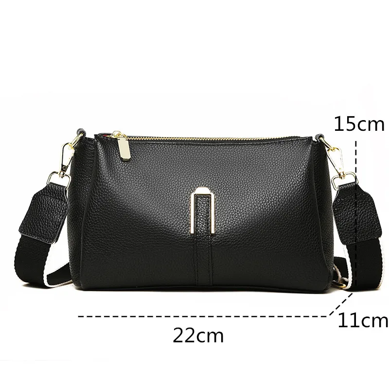 Luxury Genuine Leather Bag Women Shoulder Messenger Bag Brand Large Capacity Cow Leather Crossbody Sac Trend Handbag Female Tote