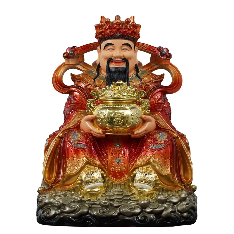 Dedicated to the Family  Buddha Statue Lucky Store God of Wealth Ornament