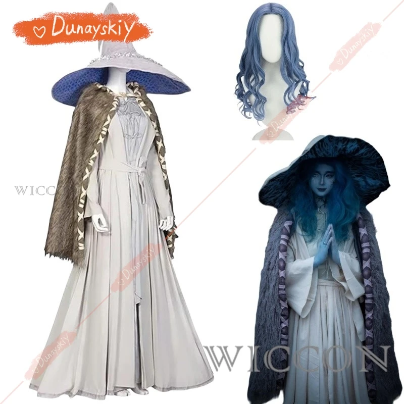 Game Ranni Cosplay Costume Full Set Hat Wig Full Set Halloween Carnival Cosplay Ranni Clothing Party Suit