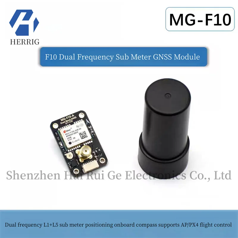 

Micro Space F10 dual-frequency GNSS module L1 L5 sub-meter level positioning module dual-frequency GPS four-arm spiral antenna