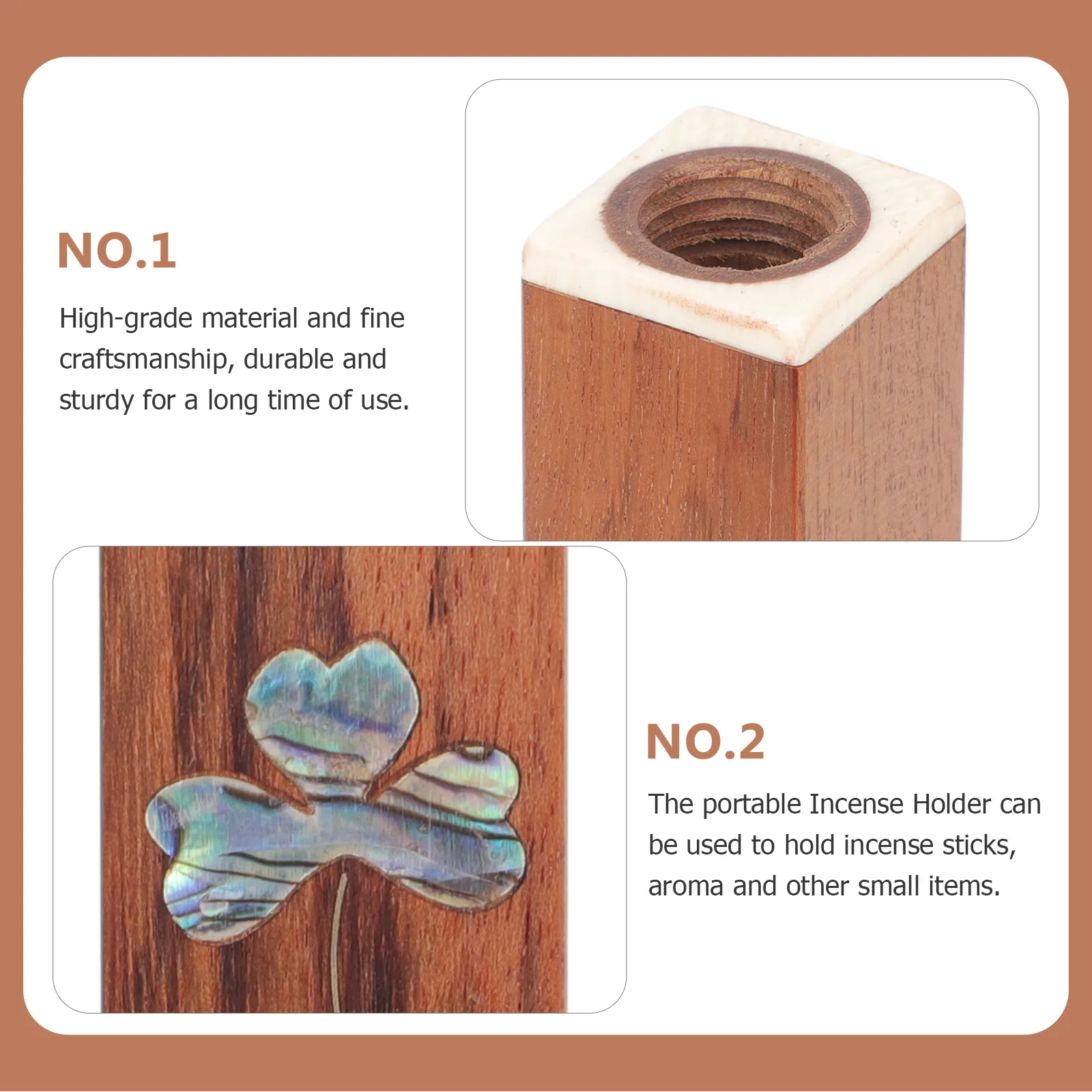 

Portable Wooden Stick Holder Natural Tube Lightweight Sealing Cover Container For Gift Holders Wood Canister Portable Case Stick