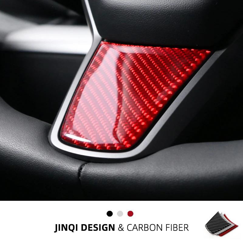 

Suitable for Tesla model Y/3 steering wheel decoration sequin protective sticker carbon fiber interior