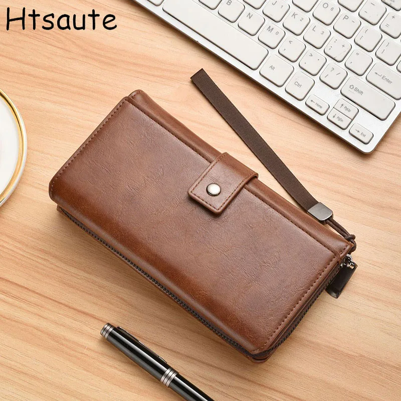 

Vintage Wallets Men's PU Leather Long Purse Man Large Capacity Clutch Card Holders High Quality Durable Convenient Wallet carter