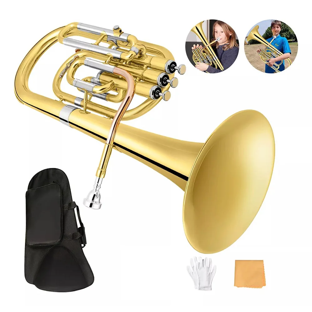 High Quality Factory Copper Tube Sanli Key Eb Brass Pipe Body Phosphor Bronze Mouthpiece Alto Horn With Case