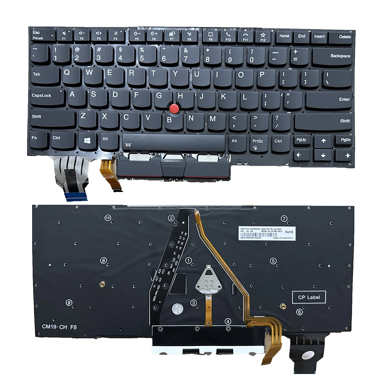 

Laptop Replacement US Layout Keyboard For Lenovo Thinkpad X1 Carbon 8th X1C 2020 Type 20U9 20UA Gen 8