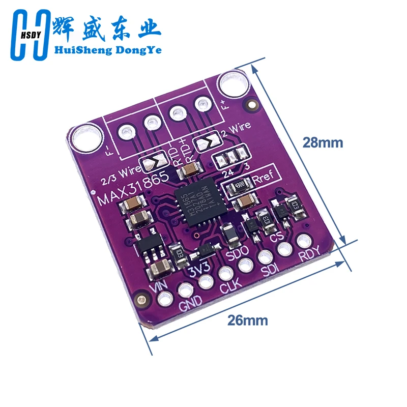 MAX31865 Temperature Sensor Module GY-MAX31865 RTD Digital Conversion Module Electronic DIY Board PT100-PT1000 for Arduino