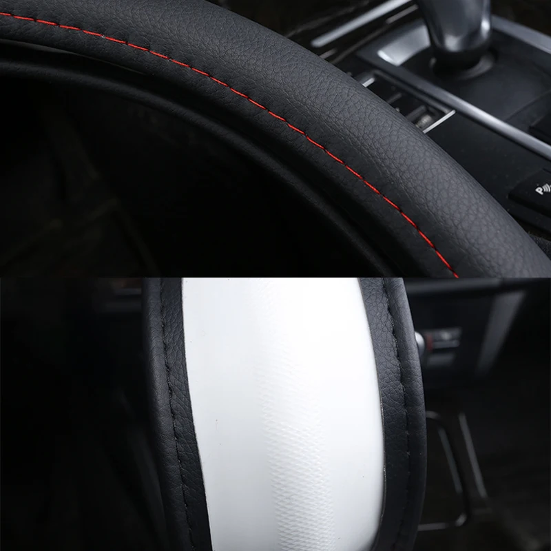 O/D Type Car Steering Wheel Cover Suitable for Chevrolet Chevy Bolt EV 2017-2024 Bolt EUV 2022-2024 PU Leather Auto Accessories view 4