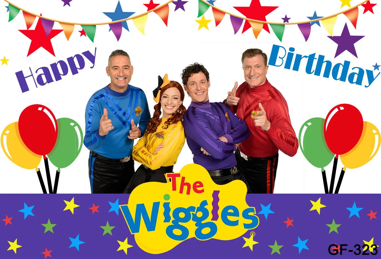 خلفيات صور ويجلز لعيد ميلاد الطفل خلفيات للتصوير الفوتوغرافي بالونات ملونة أعلام الألعاب النارية استوديو الصور