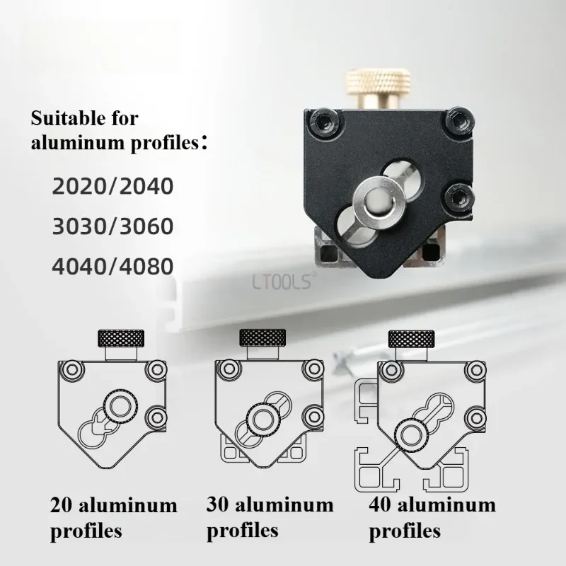 Gabarit de taraudage manuel pour profilé en aluminium 203040   Outils de filetage en aluminium d'assistant d'usinage de profils de filetage interne