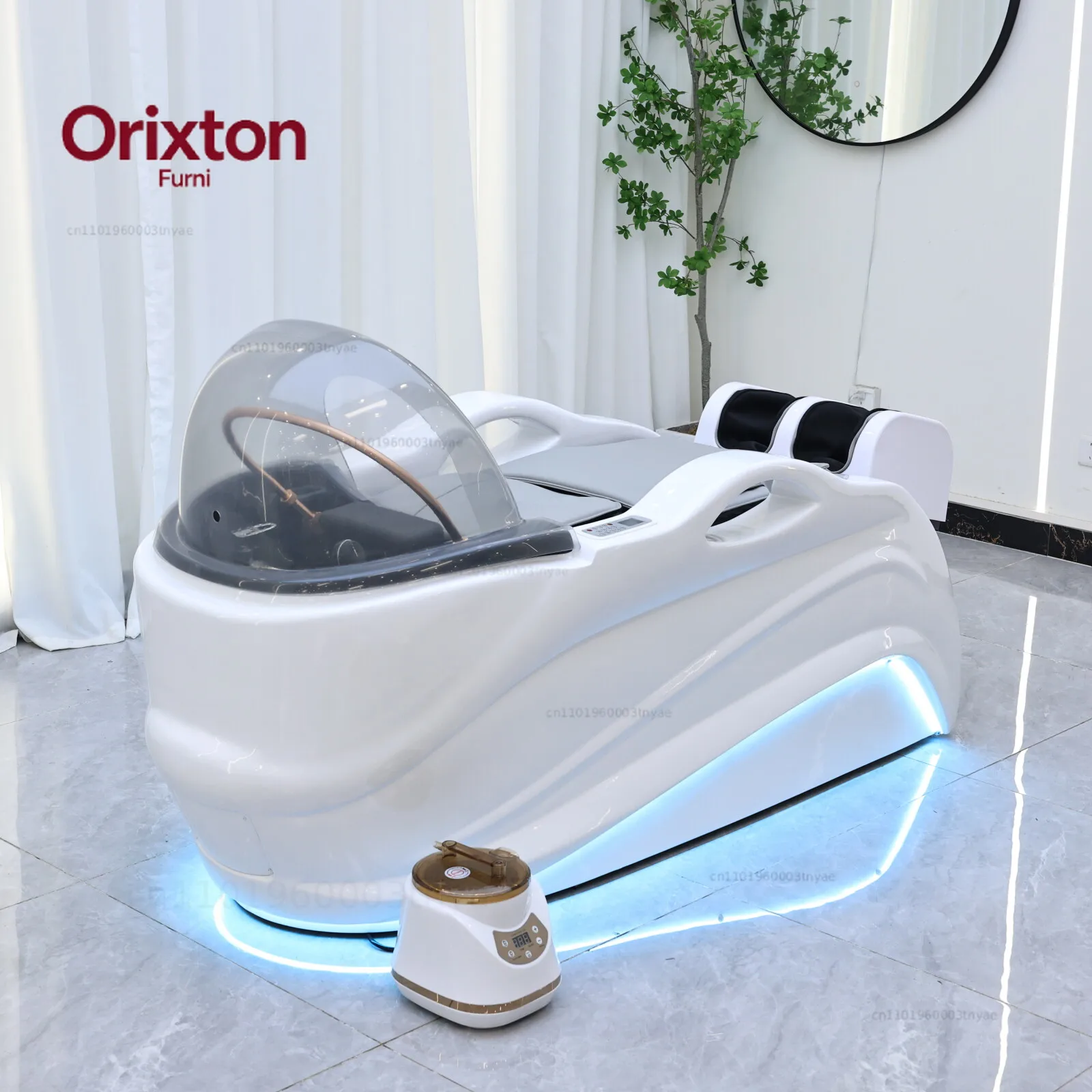 Integrated Hair Washing and Massage Bed with Head SPA Fumigation Machine Hair Salon Furniture for Barbershops and Head Spa Store