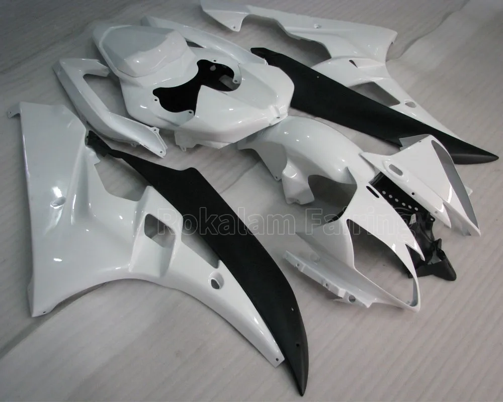Cheap YZF600 R6 06 07 Body Kit For Yamaha YZF R6 2006 2007 Race Bike White Black Fairings (Injection Molding)