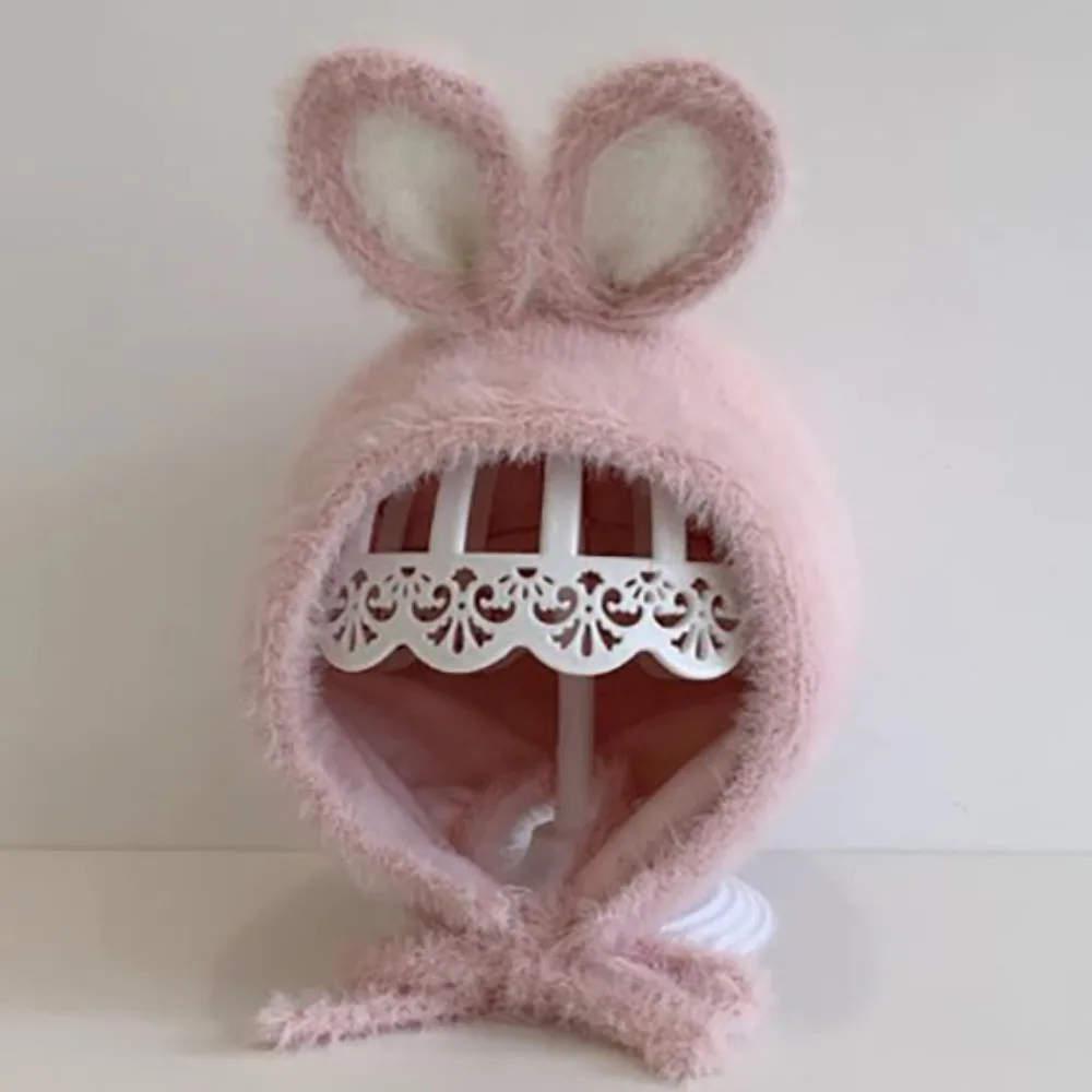 

Soft and Skin Friendly Winter Plush Bunny Baby Hat Windproof Thickening Rabbit Ear Protection Beanie Cap Breathable Warm