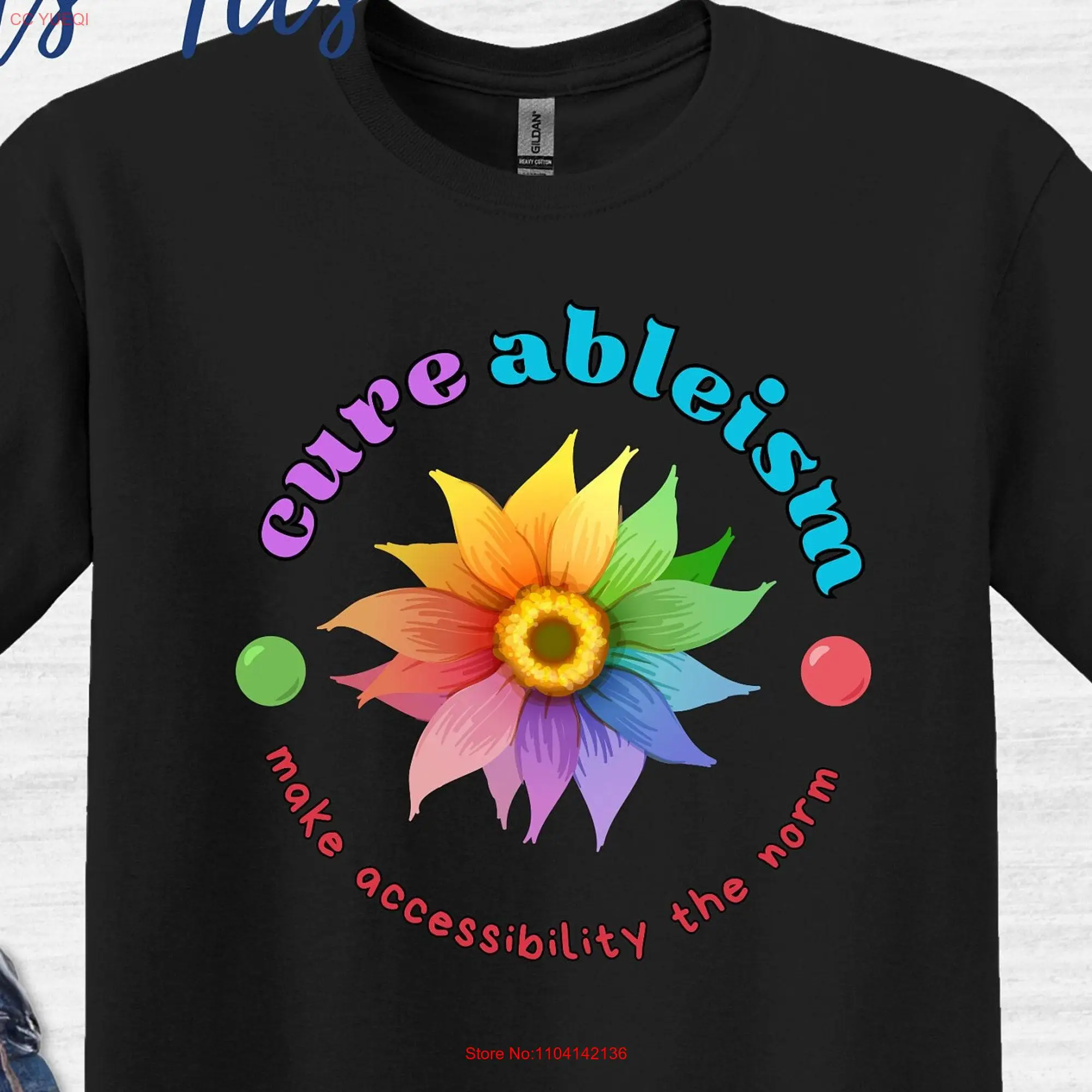 Cure Ableism Make Accessibility the Norm T Shirt Future is Accessible Disabled Rights Hidden Disability Top Autism Ally