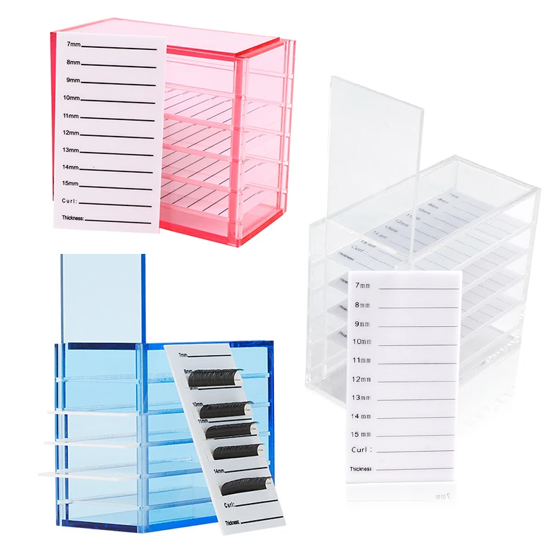 1Pcs Eyelash Extensions Storage Box 5 Layers Acrylic Pallet Lash Organizer Holder Display Stand Makeup Tools Supplies