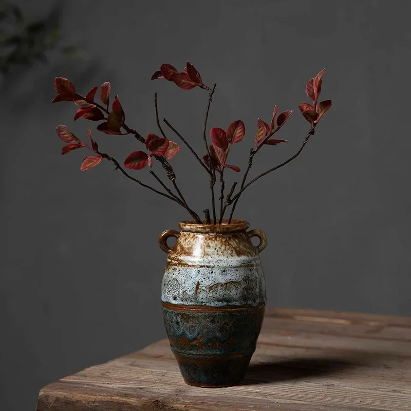 لصنع الزراعة المائية القديمة السيراميك المزهريات زخرفة الأصالة الرجعية نمط تأثيث المنزل سطح المكتب تشكيلة زهور تزيين