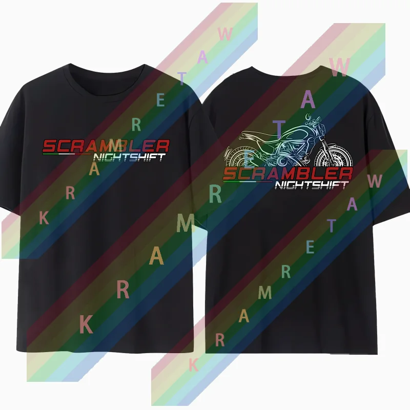 

2025 Man T Shirt summer Casual Ducatis Scrambler 800 Nightshift 2021-2023 Motorcycle T-shirt Graphic Summer Short Sleeves