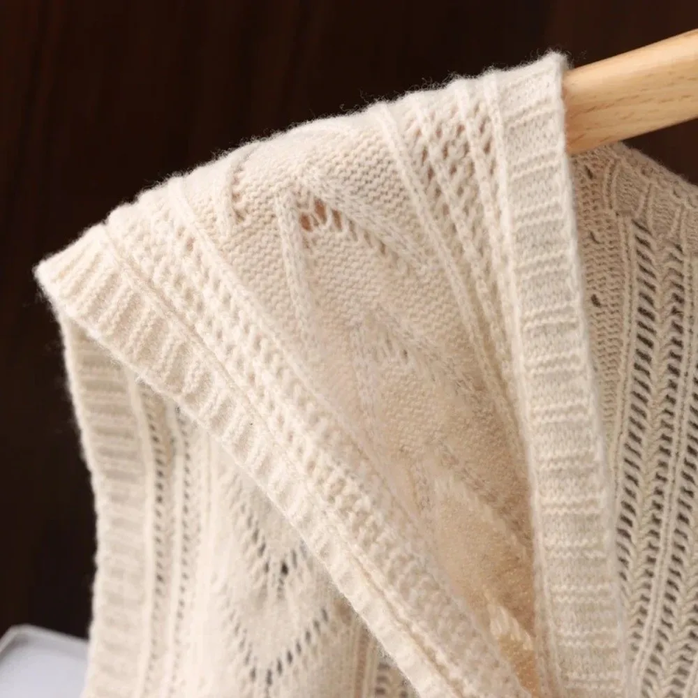 Korean Style Knitted Shawl Knitted Texture Solid Color Air Conditioning Shawl Versatile Design Warm Shoulder Wrap