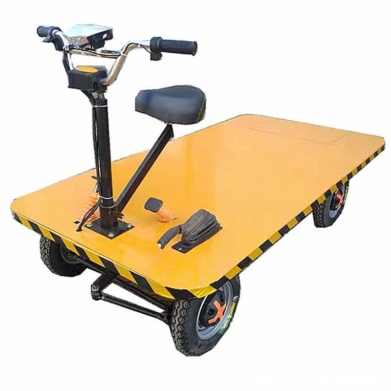 

Reverse riding four-wheel electric flat plate, moving truck, small 48V cargo pulling and conveying multi-function