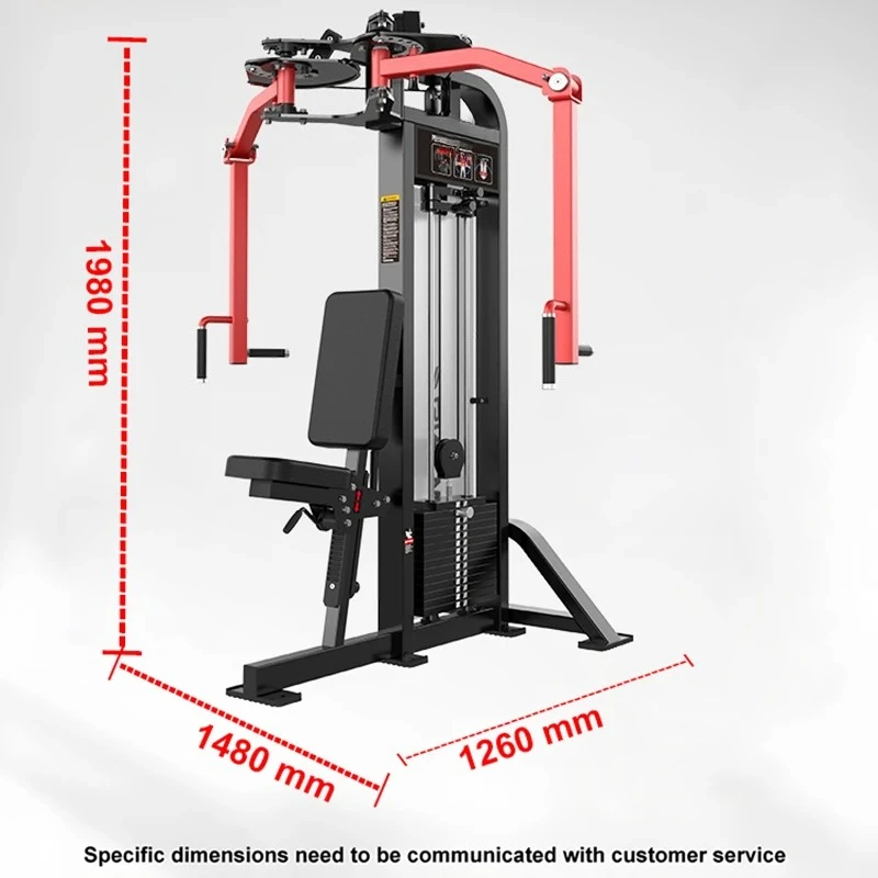 Commercial Fitness Equipment Pin Load Pectoral Pearl Delt / Pec Fly  Strength Training for Gym Use