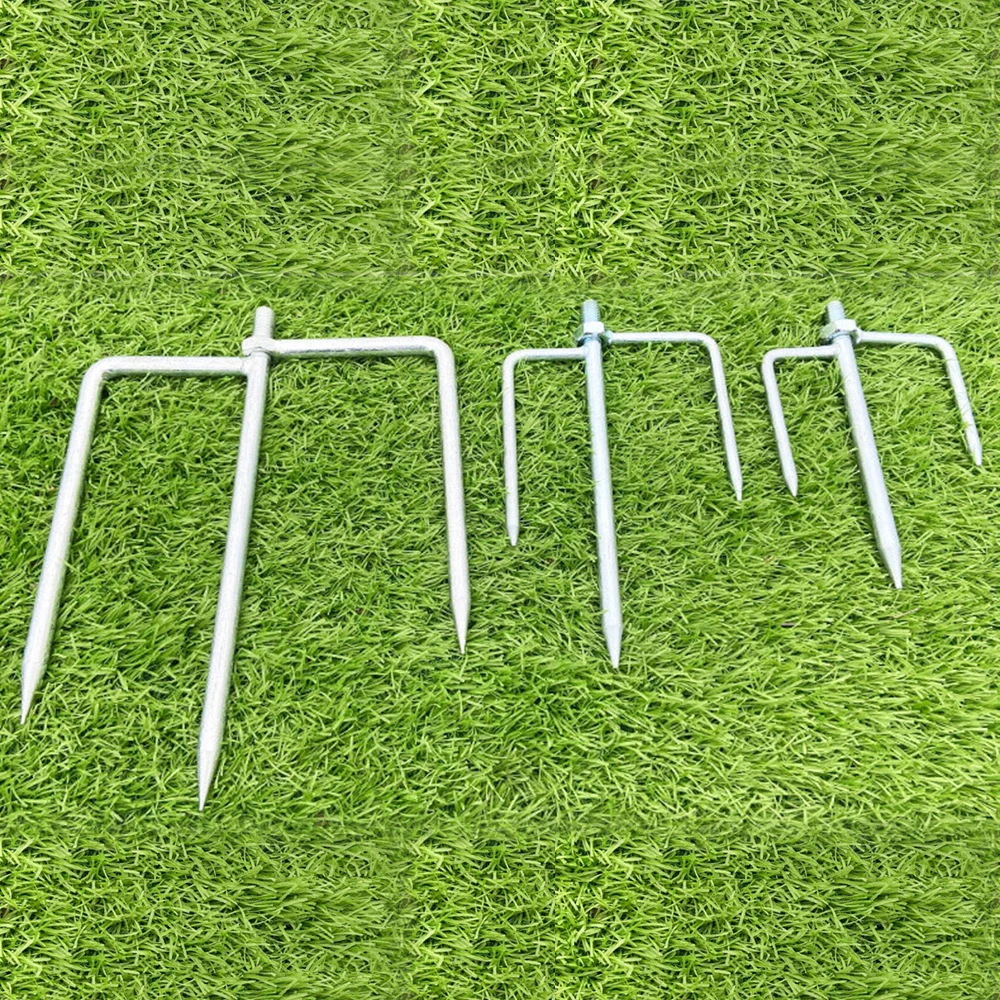 

1 Pc 17/21/23/25cm Umbrella Ground Spike Detachable 1.2cm Threaded Stable Triangular Stabilize Umbrella For Sand / Soft Ground