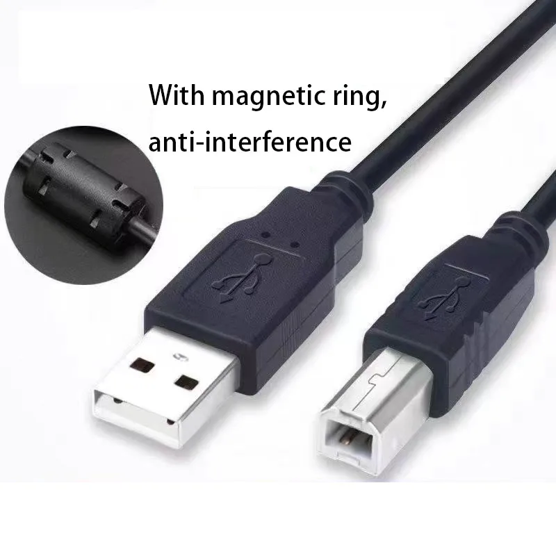 USB 2.0 High Speed Cable Printer Lead A to B Long Black Shielded Tool Data Line Printer Scanner Hard Disk cable