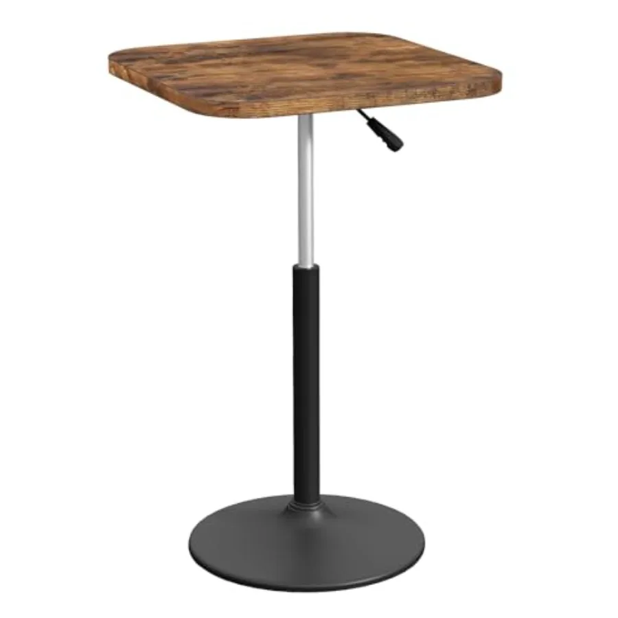 

Bar Table, Height-Adjustable Pub Table 26.8-36.2 Inch, Cocktail Tables with Base, Counter Height Table for Small Space, Easy to