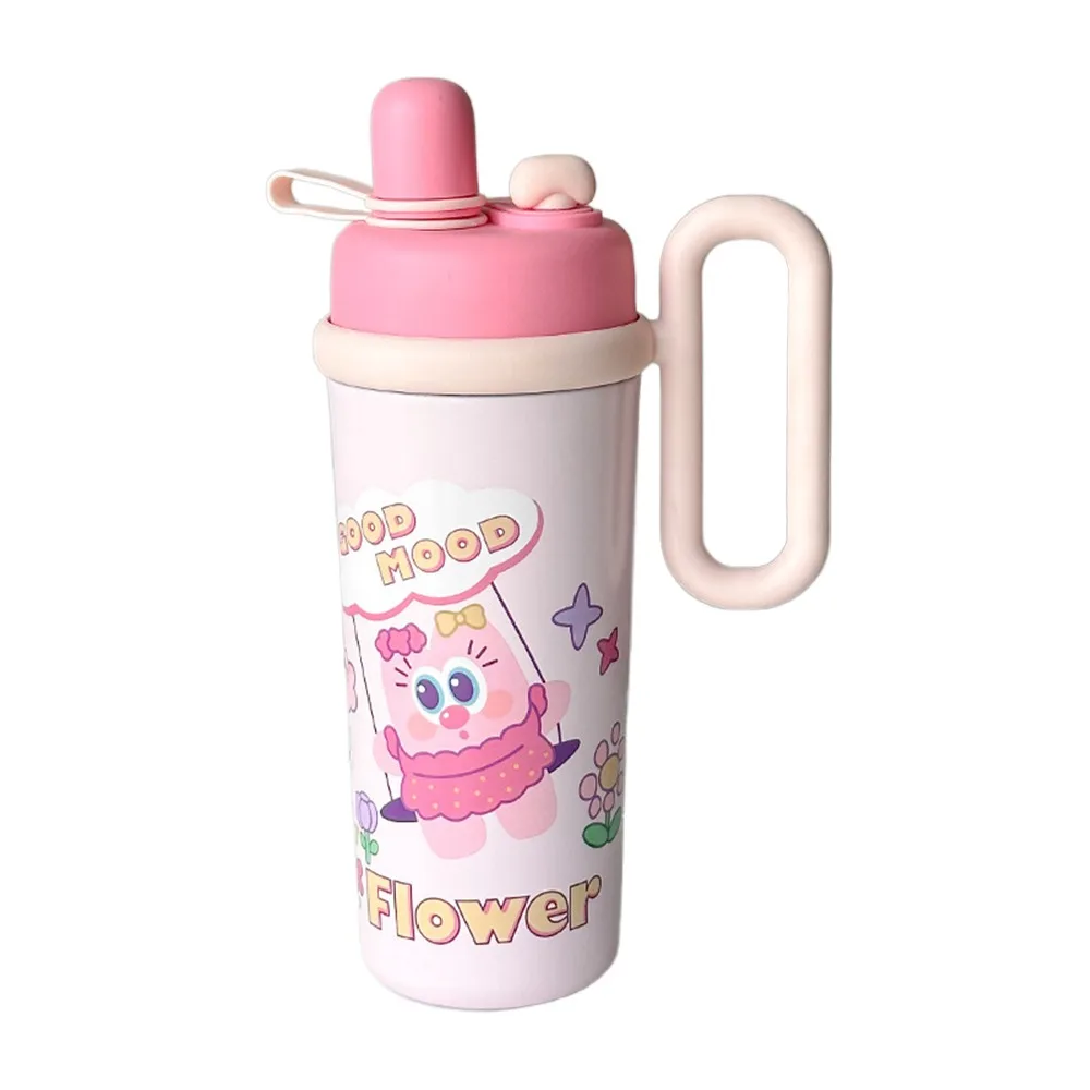 

Cute 700ML Vacuum Cup High-Capacity With Handle 316 Stainless Steel Cup Insulation Or Cooling Insulated Cup for Student Children