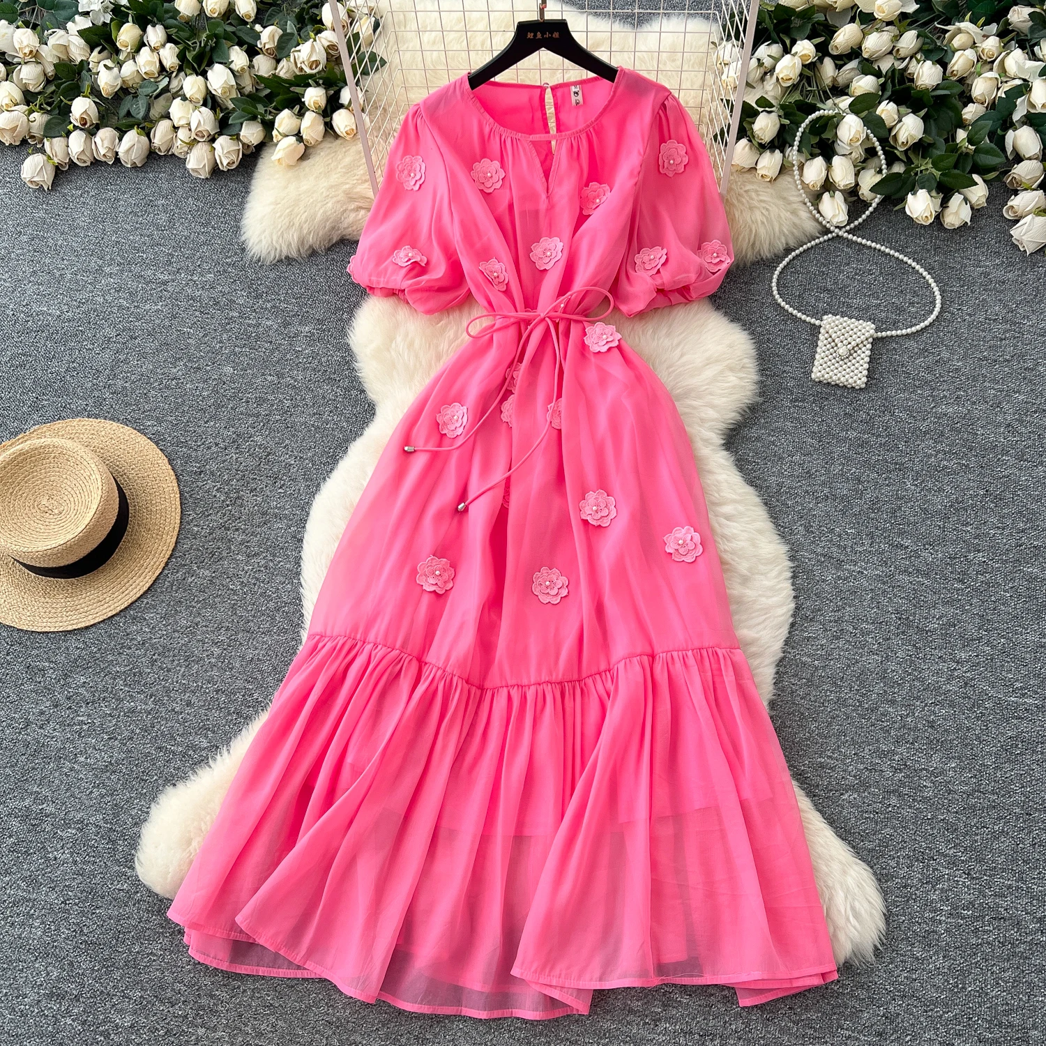 Sexy Kurzarm aushöhlen Vintage Abend Party Club Kleid Frauen Chic hotsweet Slim Beach Frauen Kleidung