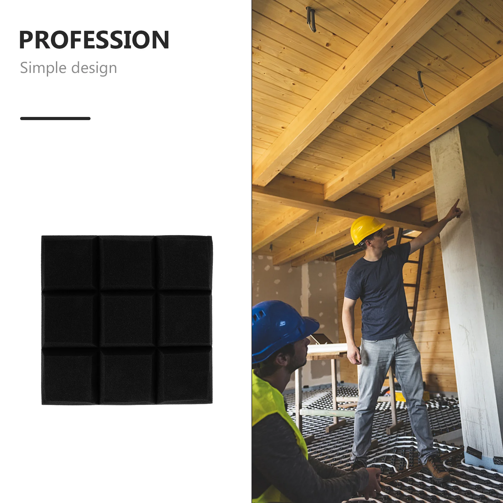 

4pcs Sound Insulation Boards Acoustic Panels For Wall Ceiling Door Soundproofing Noise Reduction Gym Ktv School Material