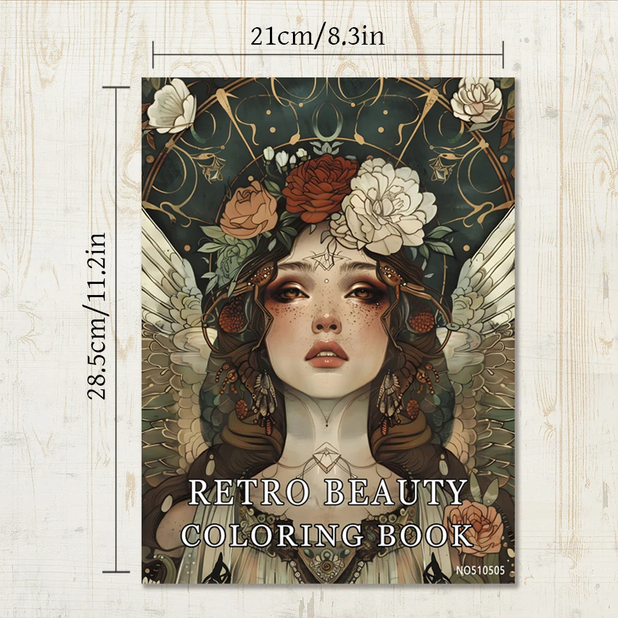 Classical Beauty Coloring Book for Adults - 8.3 x 11.2 inches 22 pages character coloring book - helps relieve stress and emotio