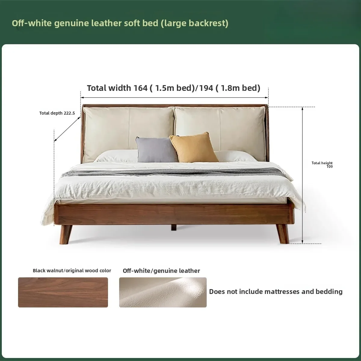 Double bed master bedroom queen bed home modern minimalist soft bag