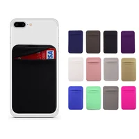 Funda de silicona elástica para teléfono móvil, funda adhesiva de bolsillo para tarjetas de crédito, novedad