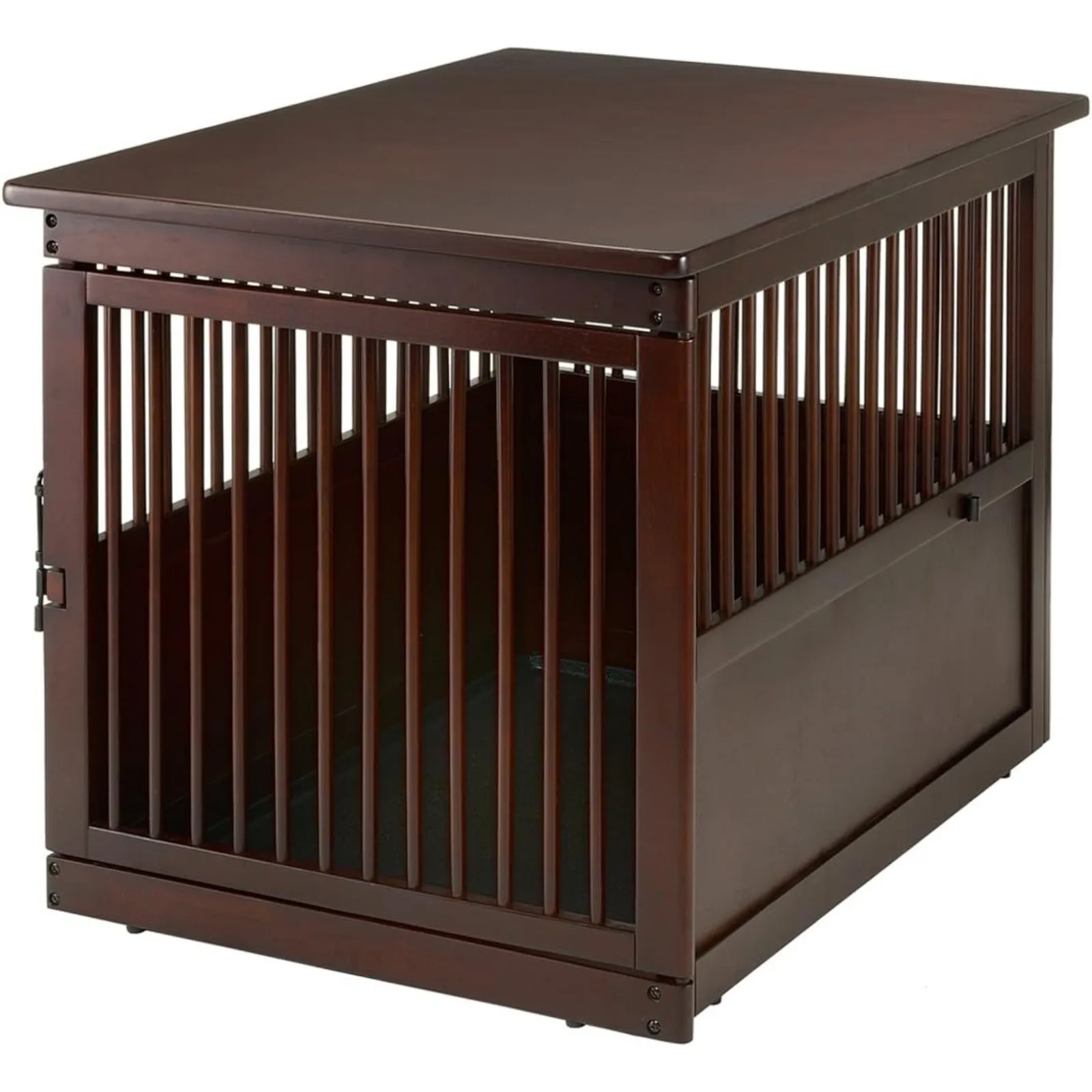 

US Wooden End Table Crate, Large, Dark Brown