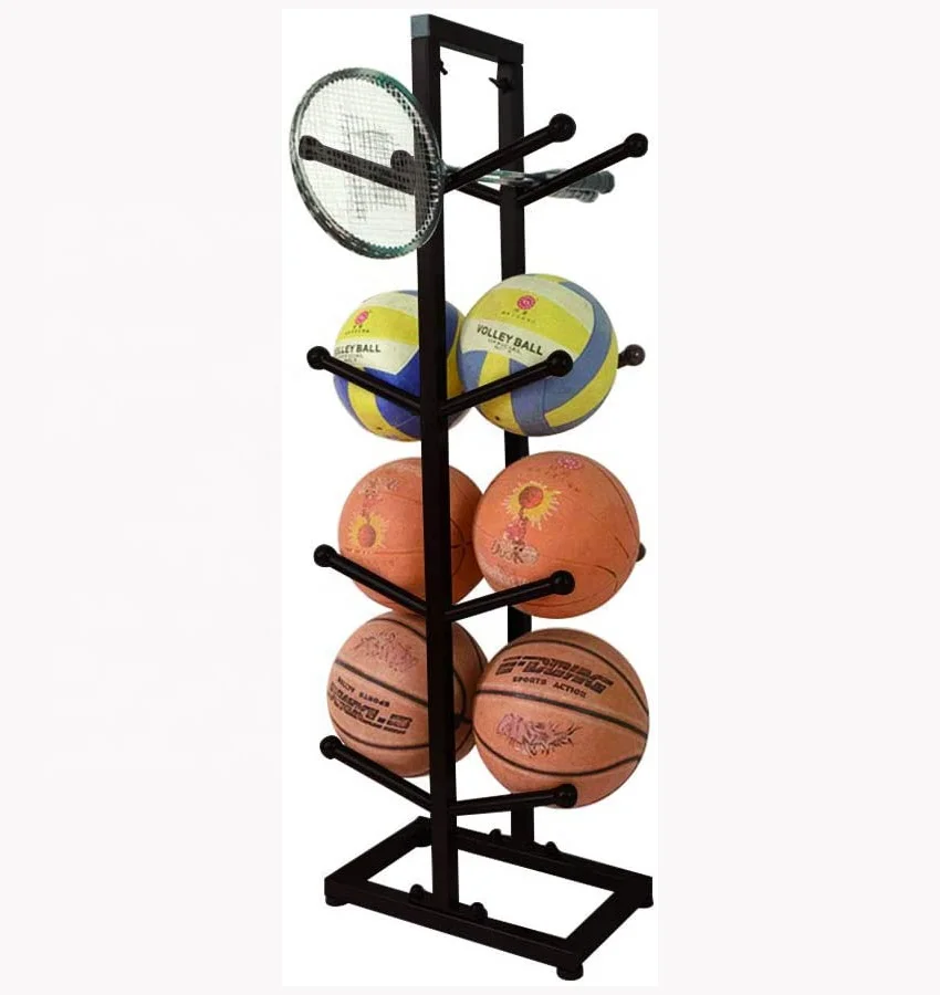 

Garage Store Sports Basketball Football Volleyball Tennis Badminton Racket Fitness Accessories Metal Display Rack Stand