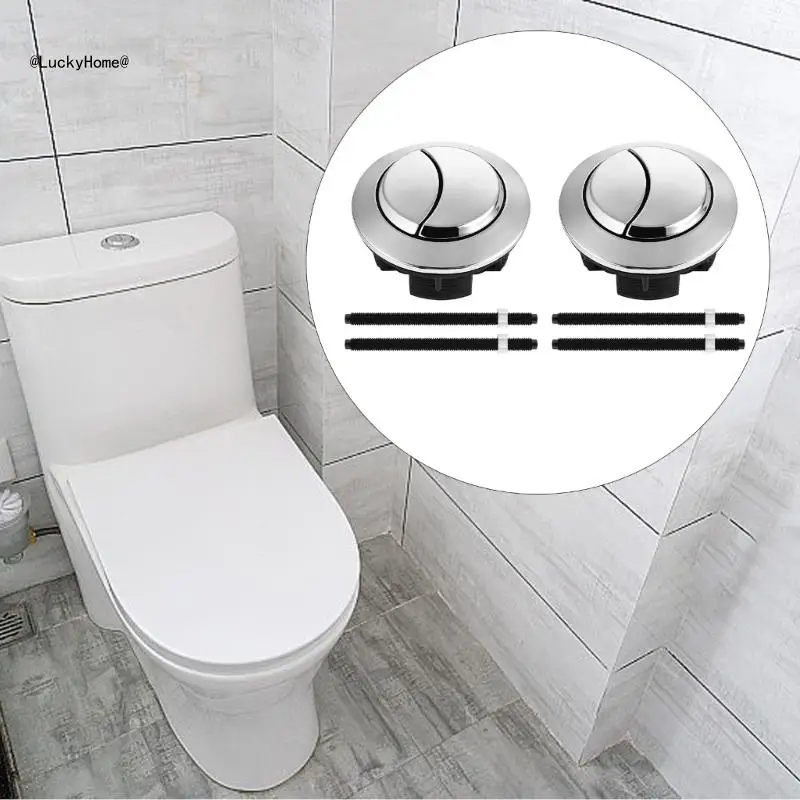 Toilet tanks Flush Button 38mm Double Action Round Replacement Round Double Flush Toilet Button for Efficient Water Control 11UA