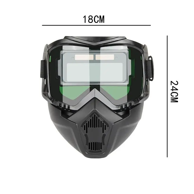 Soldador de cara completa con atenuación automática, máscara protectora de soldadura antiluz fuerte, tipo dividido, transpirable y aislante térmico