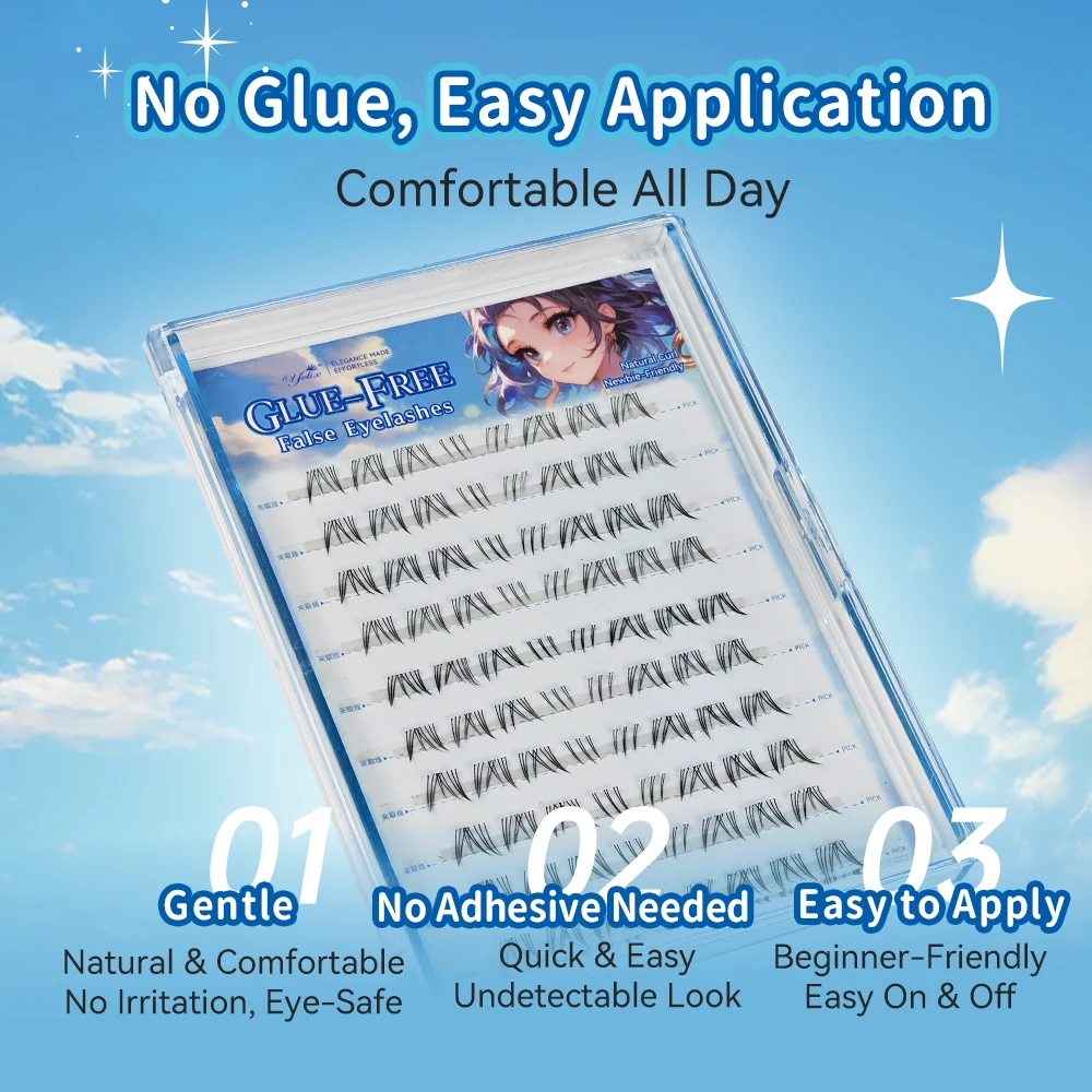 Yelix 5-7mm cils inférieurs fée faux cils segmenté naturel sous cils Manga cils inférieurs maquillage outil de maquillage des cils