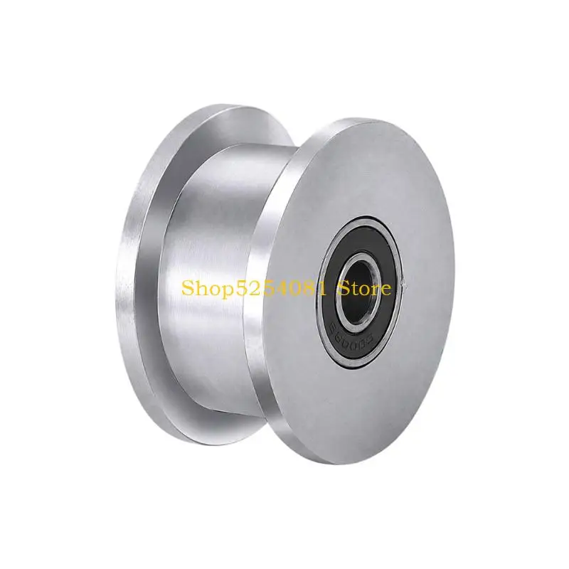 AXYC 304 Steel Pulley Wheel with Integrated Ball Bearing and Recessed Channel for Equipment Rope and Line Routing Tasks