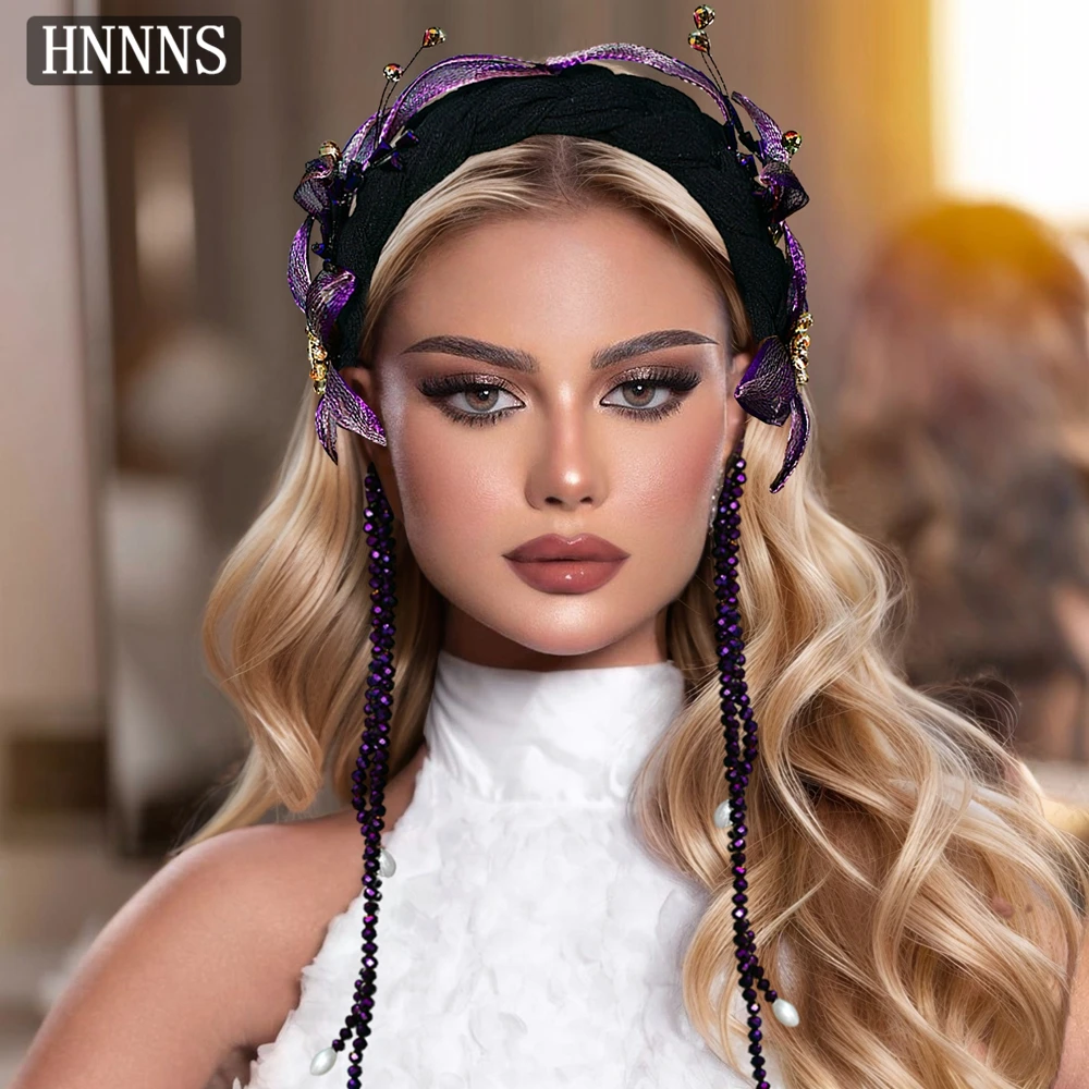 

TOPQUEEN Fashionable Ladies Brides Tassel Headbands Handmade Exquisite Banquet Dance Party Wedding Hair Accessories YXA370