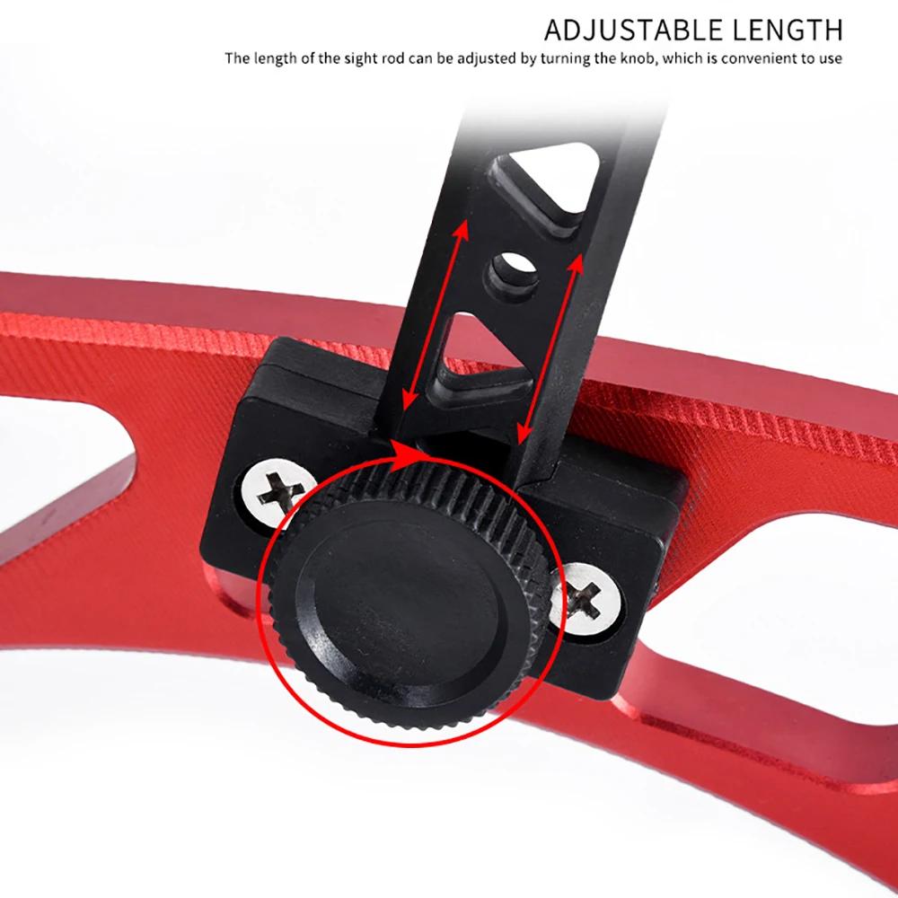 Archery Recurve Bow Sight T Shape Ring Aiming Pin with Mounting Screws Brackets Plastic Hunting Shooting Tool