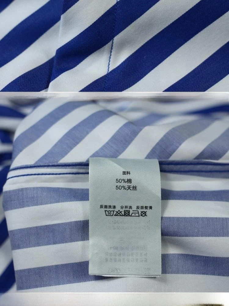 IT  Men's Fashionable Long Sleeve Shirt Anti-Wrinkle No-Iron Striped Casual Wear Spring 2023 Collection