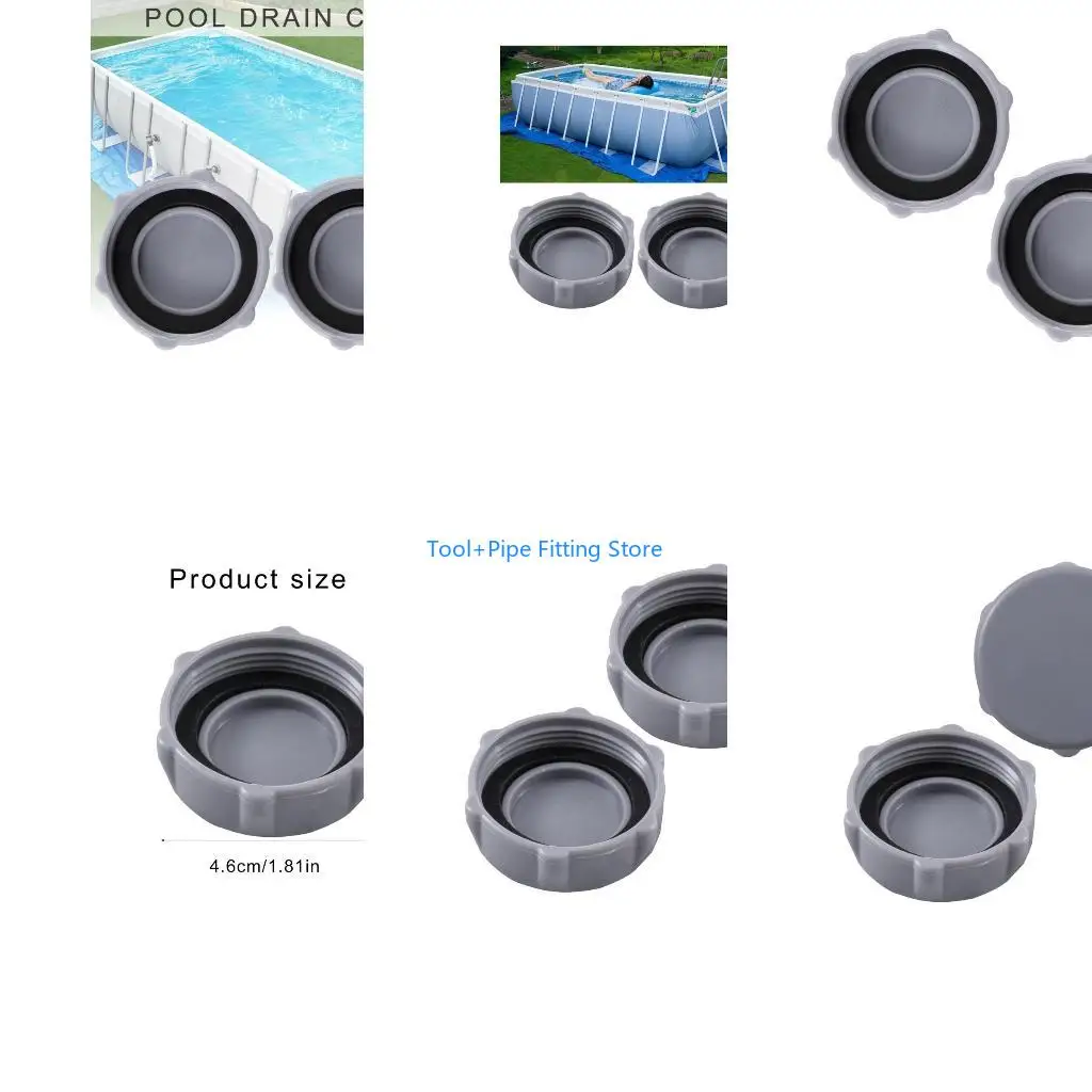 F92B 2Pcs Practical Pool Drain Caps Spare Part for P6H1158ASS16 Swimming Accessories