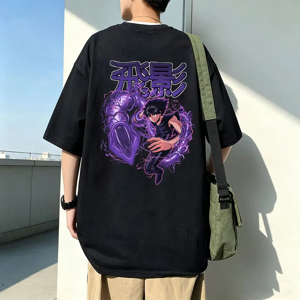 

Anime YuYu Hakusho Hiei T Shirts Summer Men Women Hip Hop Cartoon Oversized Tshirt Male Casual High Quality Soft Cotton T-shirt