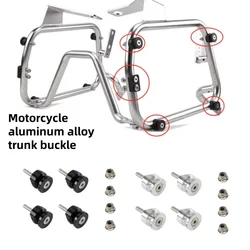 Evrensel Motosiklet Alüminyum Alaşım Punta Aksesuarları Yan Kutu Toka Punta Alt Plaka Vidaları Plastik Lastik Pade
